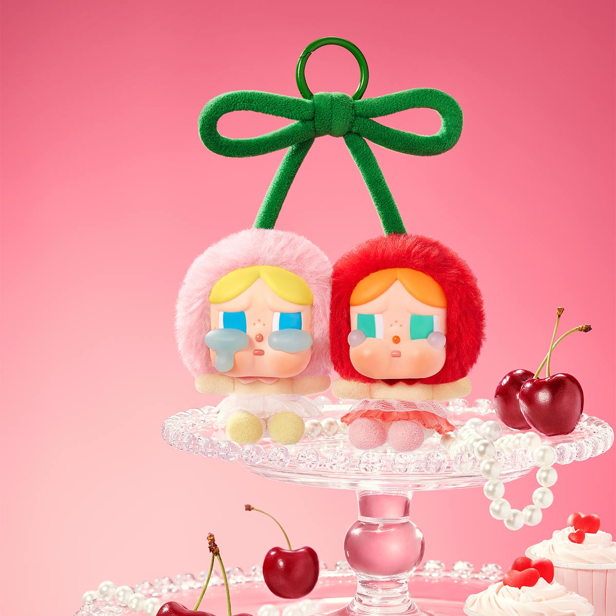 (Pre-Order 3 days)CRYBABY Crying For Love Series-Vinyl Plush Hanging Card (Love You Cherry Much)