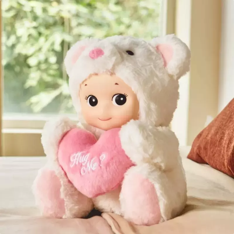 (Pre-Order)New Authentic Sonny Angel White Brown Cuddly Bear Figure Plush