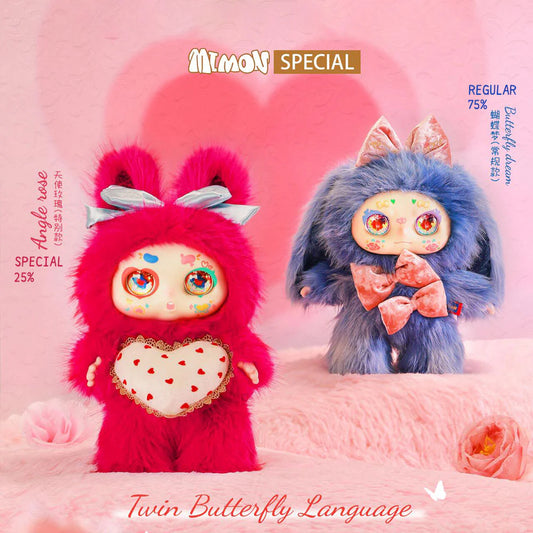 MIMON 400% Twin Butterfly Language Series Plush Blind Box