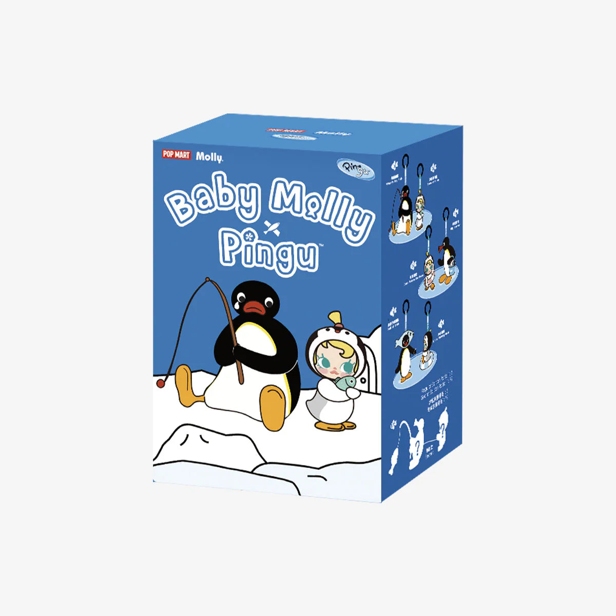 （Pre-Order 2 days)Baby Molly × Pingu Happy Fishing Series-Vinyl Plush Pendant Blind Box