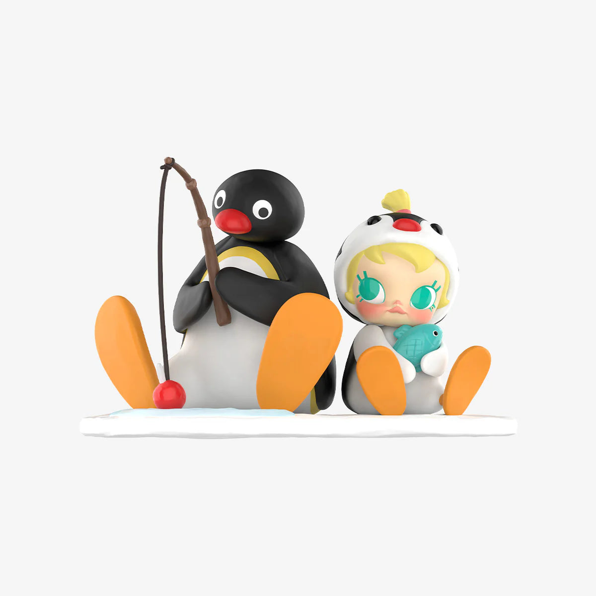 （Pre-Order 2 days)Baby Molly × Pingu Happy Fishing Series-Vinyl Plush Pendant Blind Box